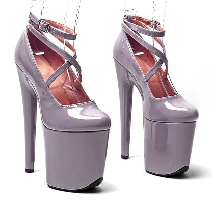 20cm/ 8inches Patent upper lady fashion  platform high heel    pole dance shoes