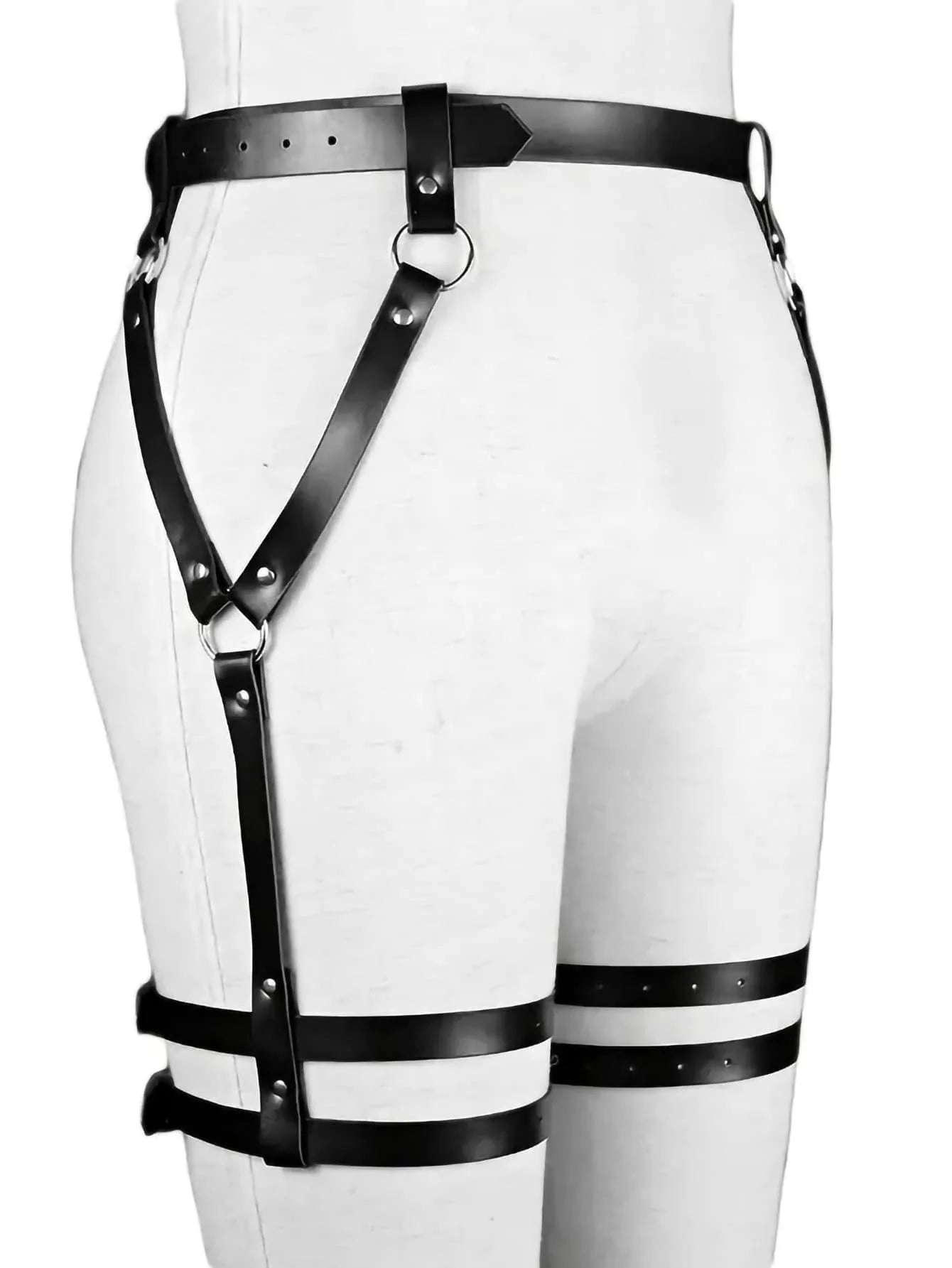 Punk Leather Harness y Thigh Garter Belt Body  Women Waist Sword Belts Adjustable Female Gothic Clothes Suspenders