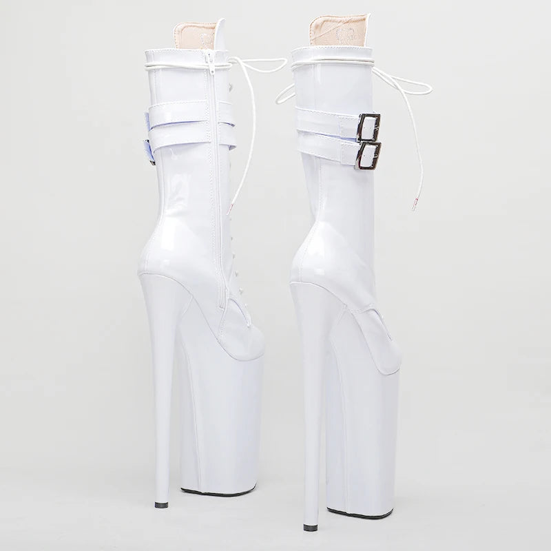 26CM/10inch Shiny Patent  PU Upper  y exotic High Heel platform party shoes Pole Dance boot