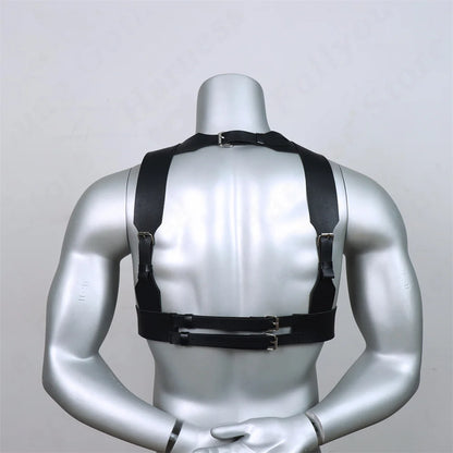 Punk Men's Harness Sword Belt Chest Cage  Gay  Strap   Lingerie Gothic Rave Costumes Cosplay Tops