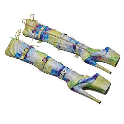 20CM/8inches PU  Upper y exotic young trend fashion  boots High Heel   platform Pole Dance boot