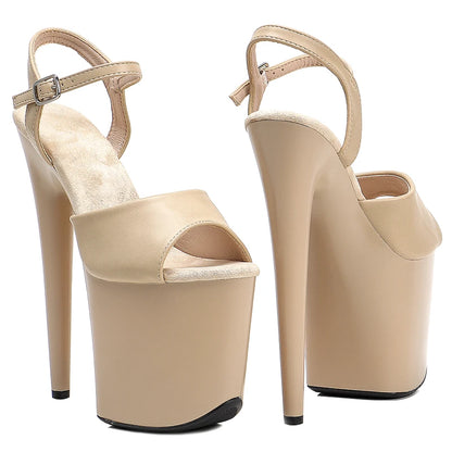20CM/8Inch Matte PU  Women's Platform Sandals  party High Heels Shoes Pole Dancing Shoes