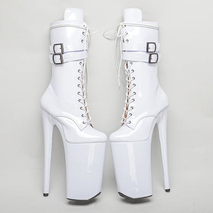 26CM/10inch Shiny Patent  PU Upper  y exotic High Heel platform party shoes Pole Dance boot