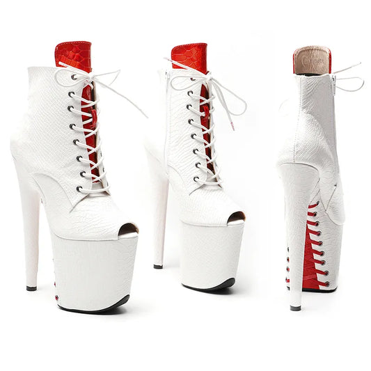20CM/8inches Pole dancing shoes High Heel platform  boot Ankle Boots y  Stripper Shoes women boots 2B