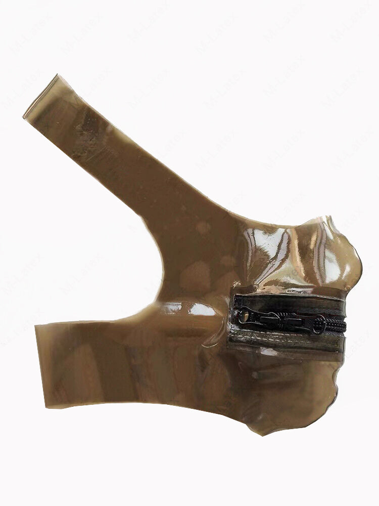 Latex Headpiece Mask Half Face