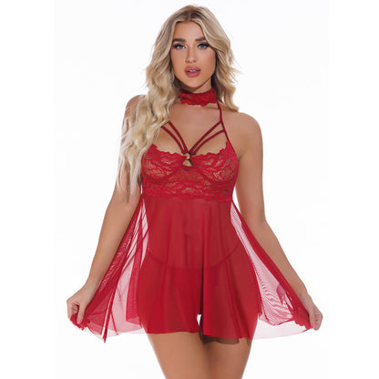 Lencería sexy nuevo camisón con tirantes