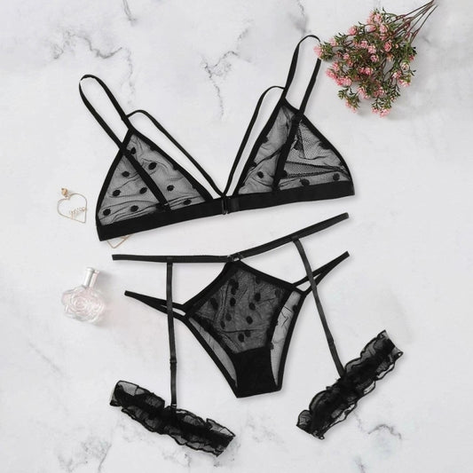 Lingerie Sexy Deux Pièces Petite Dentelle