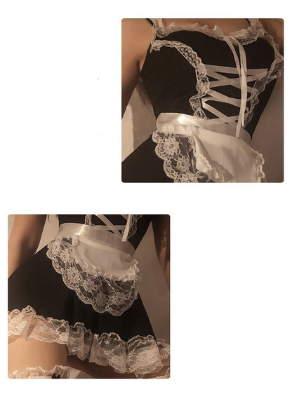 Uniforme de femme de chambre, lingerie gratuite, tentation, robe pyjama