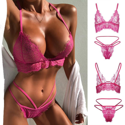 Traje de lencería de encaje sexy para mujer