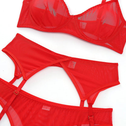 Porte-jarretelles lingerie sexy trois pièces