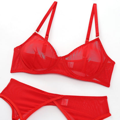 Porte-jarretelles lingerie sexy trois pièces