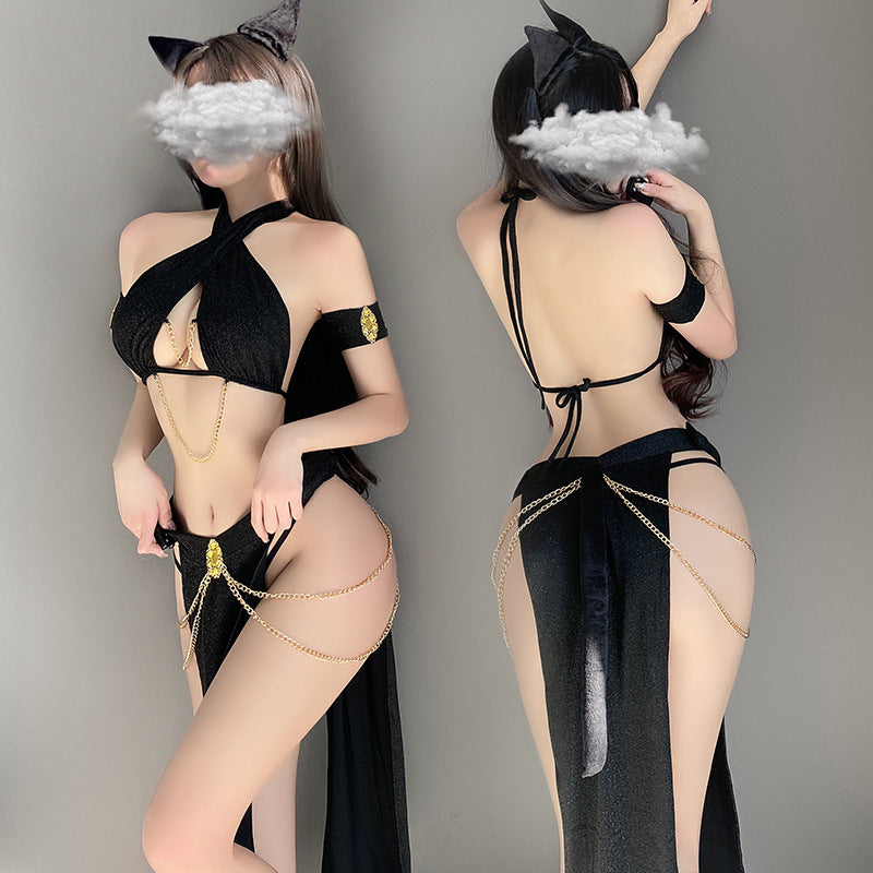 Nuevo conjunto egipcio de lujo de Lingerie Queen
