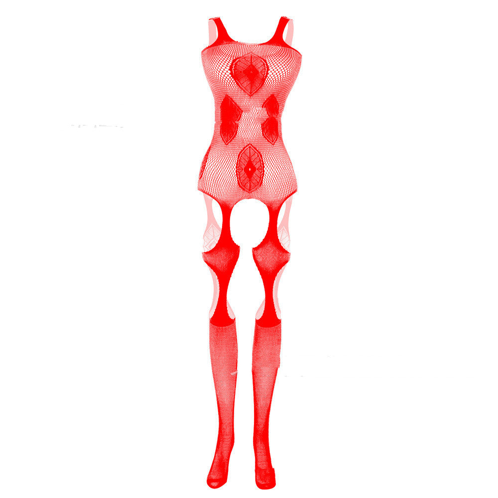 One Piece  Hole Mesh Clothes Stockings