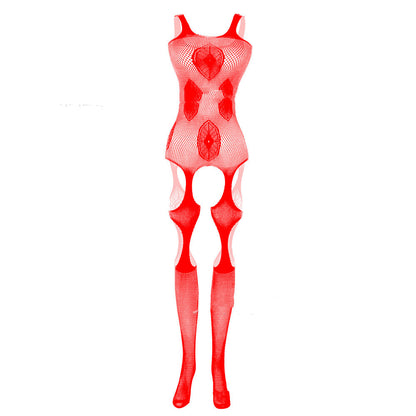 One Piece  Hole Mesh Clothes Stockings