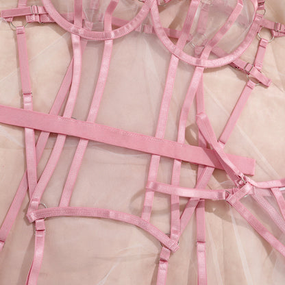 Conjunto de lencería de tres puntos para mujer
