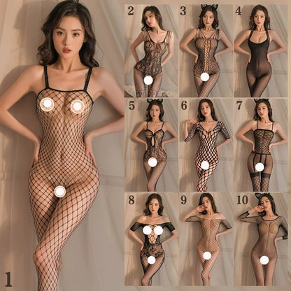 Lingerie Sexy Ouverte Passion Transparent Sense Body En Maille