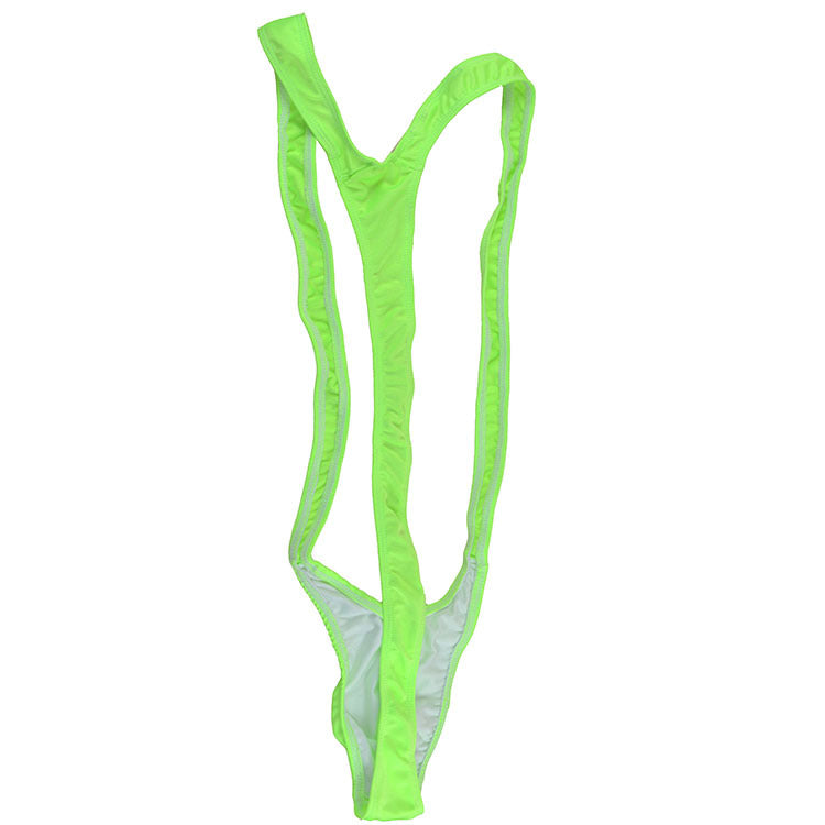 Maillot de bain une pièce brillant Fluoro Sexy Men Mankini String