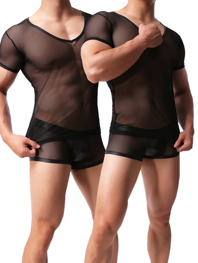 Fashion Men's Messy T Shirts Performance Dance Costumes