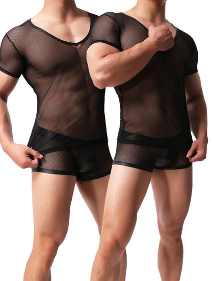 Fashion Men's Messy T Shirts Performance Dance Costumes