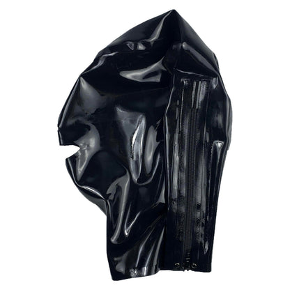 Latex Headgear Mask With Zipper Cosplay