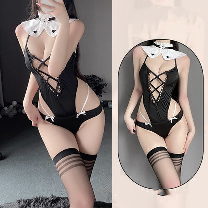 Lingerie Sexy nonne uniforme tentation Passion costume femme de chambre