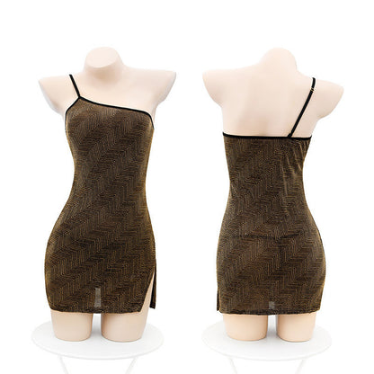 Women's  Lingerie Senior Nightdress Slit Dress