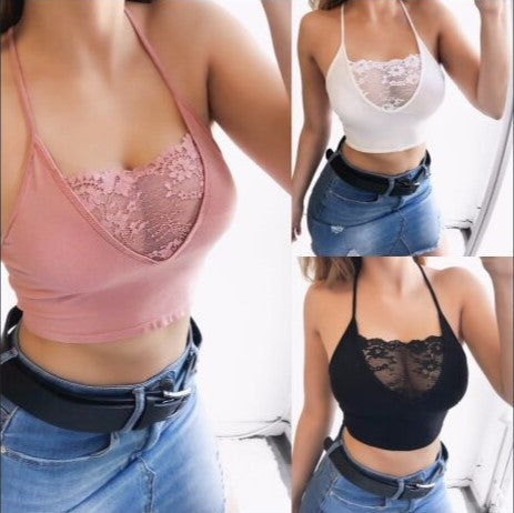 Lingerie sexy européenne et américaine double face dentelle avant et arrière