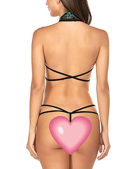 Ensemble body en dentelle de personnalité de la mode pour femmes