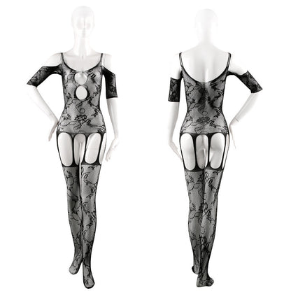 Lingerie sans bretelles à entrejambe ouvert pour femmes