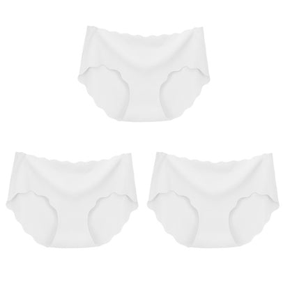 3 piezas de ropa interior sin costuras de seda para mujer, bragas, lencería Sexy