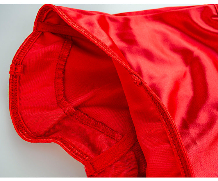 T-string Pants With Silk Stockings 3-piece Set