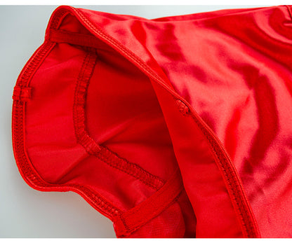 T-string Pants With Silk Stockings 3-piece Set