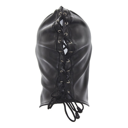 Black Pu Eye-exposed Rope Hood Bar Ball Party Performance Mask