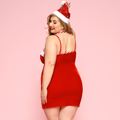 Lingerie sexy grande taille Costume de Noël Jeu de vacances
