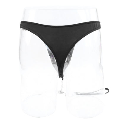 Pantalon en cuir pour hommes avec chaîne de traction à la mode