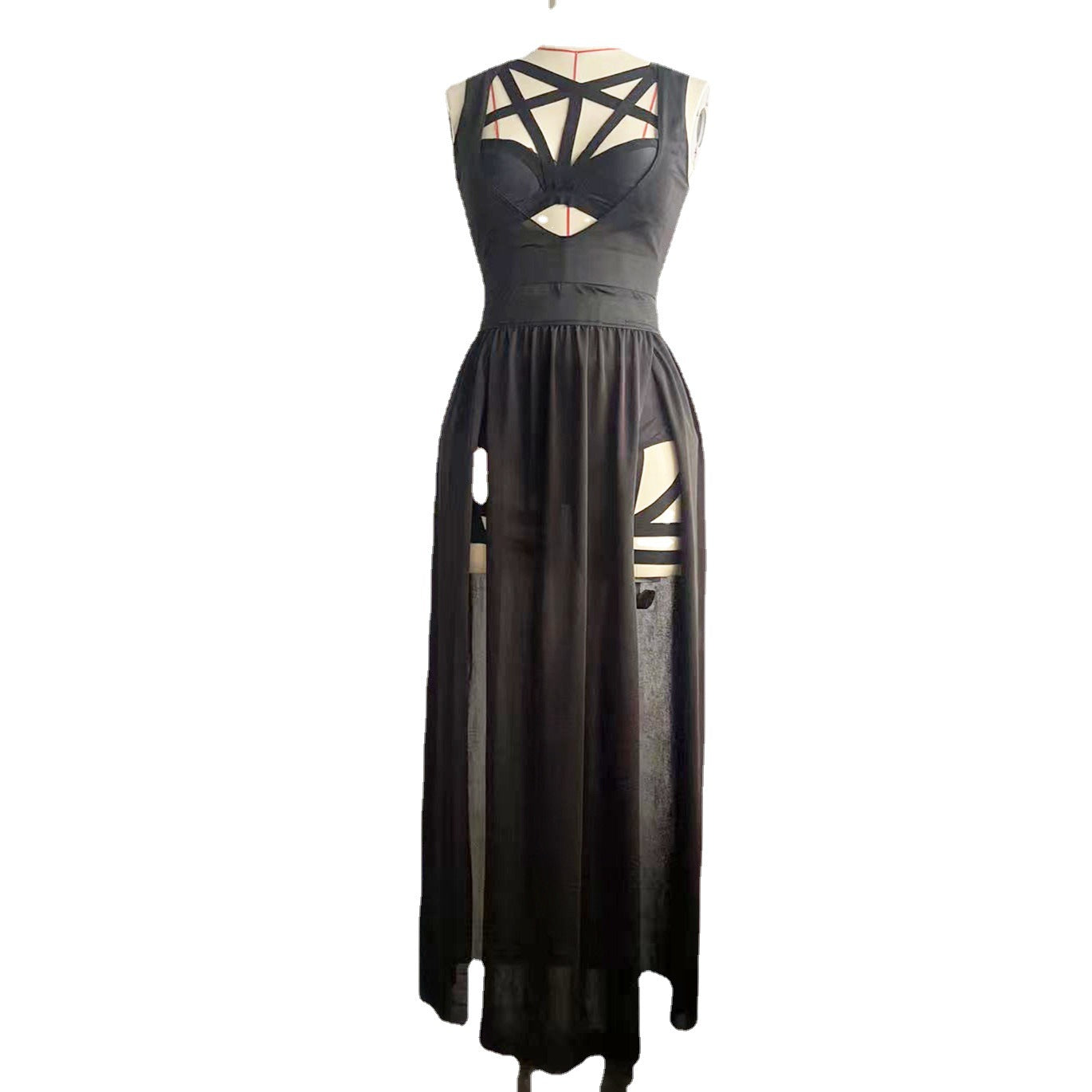 Vestido de tirantes de lencería europea y americana con almohadilla en el pecho Hermosa falda de gasa