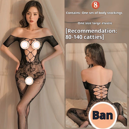 Lingerie Sexy Ouverte Passion Transparent Sense Body En Maille