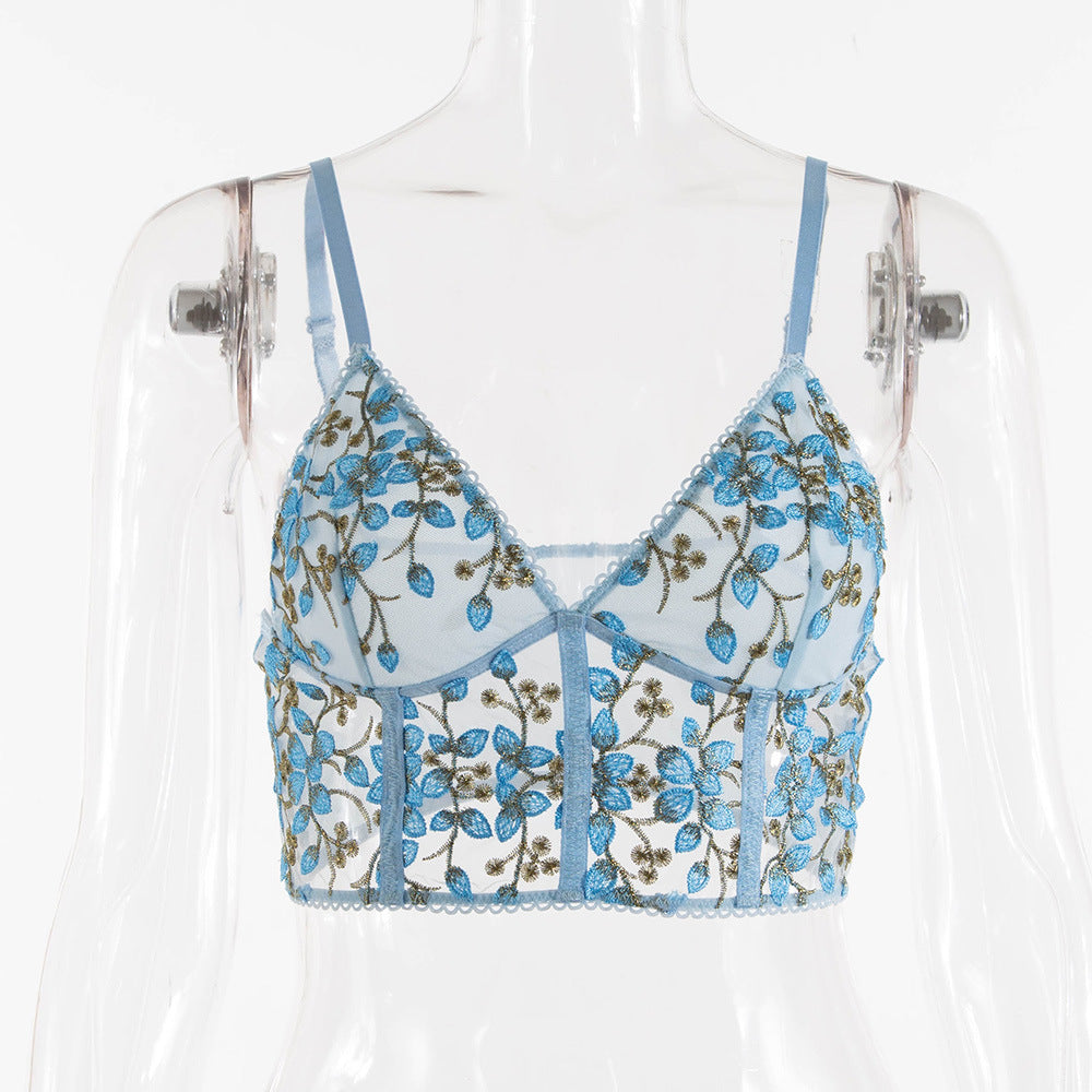 Amazon AliExpress – Lingerie Sexy en maille transparente, haut en dentelle, gilet Sexy