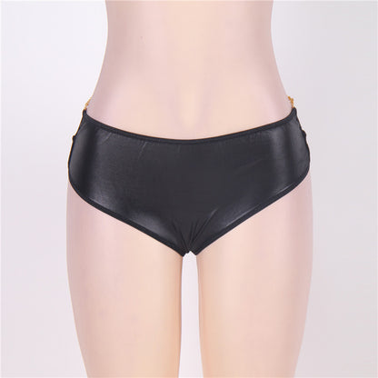 Plus Size Leather Chain Decoration Nightclub Underwear