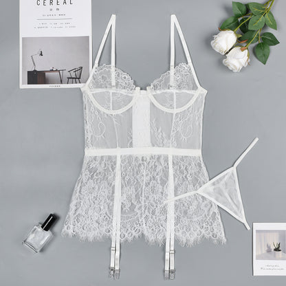Lingerie sexy transparente en dentelle fine