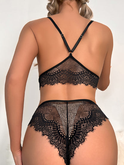 Conjunto de lencería Lencería sexy Ropa interior de verano Ropa interior negra