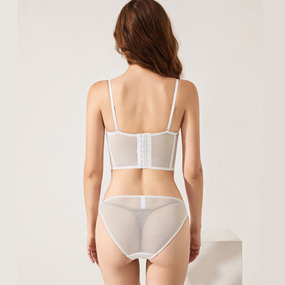 Soutien-gorge push-up fin en lingerie brodée vintage