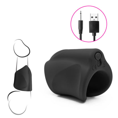Massage de vibration d'entraîneur de tête de tortue de vibration de silicone d'Usb pour les hommes