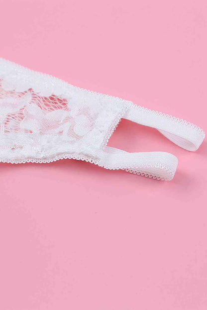 Ensemble de lingerie à lacets et volants